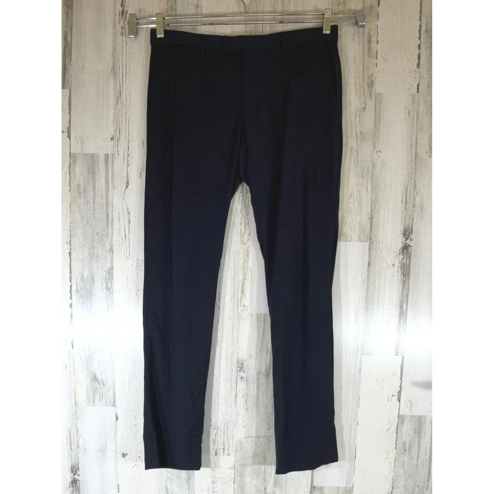 Banana Republic Dress Pants 32x34 (33x32) Navy Modern Slim Fit Italian Wool READ